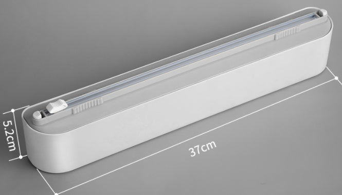 Plastfolie hållare med kniv